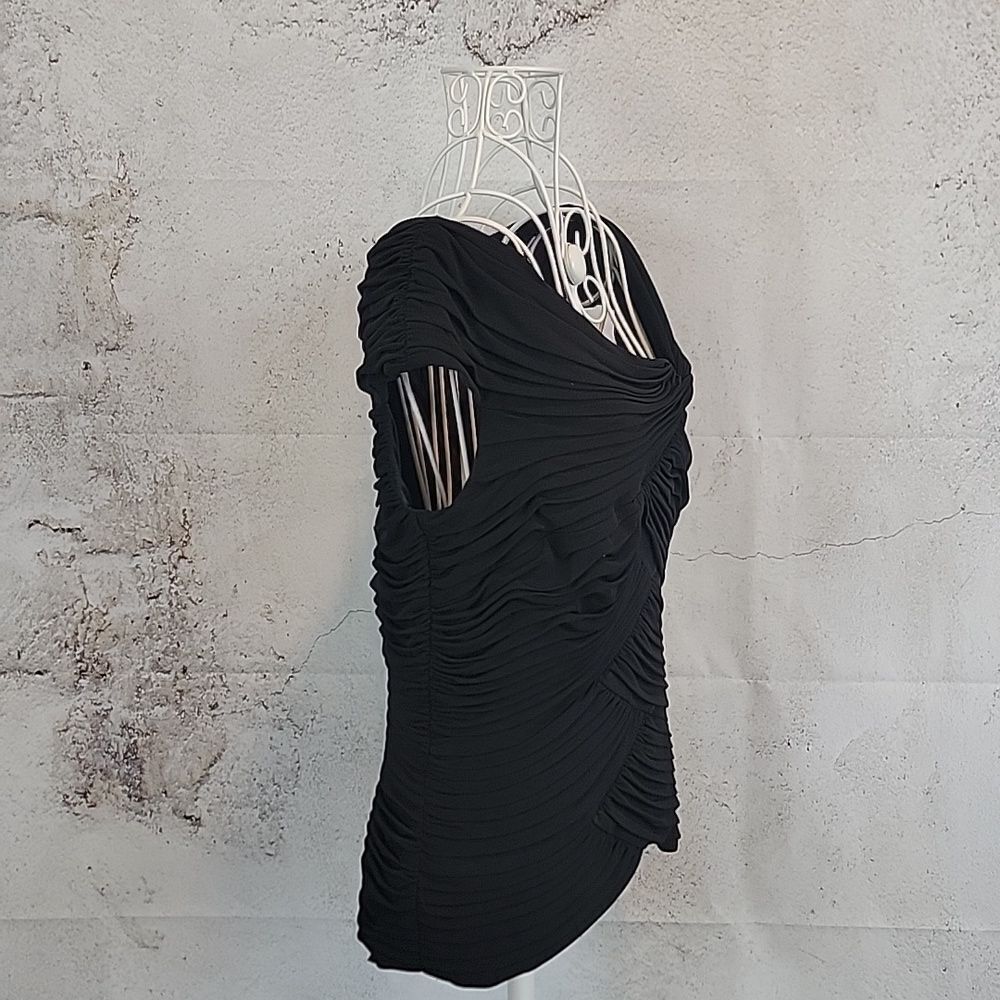 Cache Luxe Elegant Black Women's Special Occasion Top Size L - Picture 5 of 12